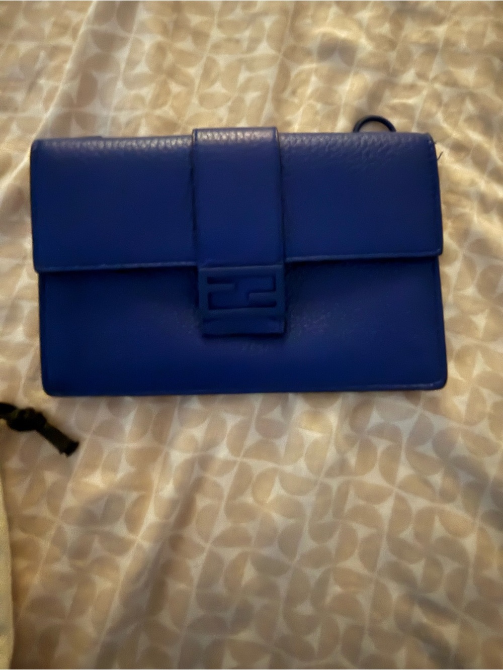Fendi Mini Foldover Bag in Cobalt Blue